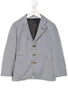Brunello Cucinelli Kids блейзер строгого кроя в полоску