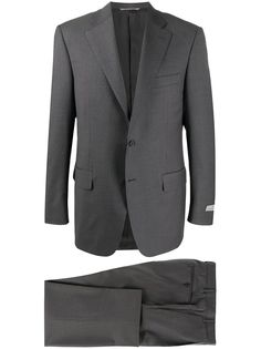 Canali костюм-двойка в тонкую полоску