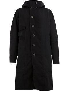 Ziggy Chen однобортное пальто с капюшоном