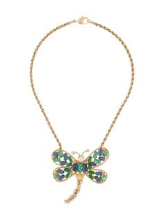 Christian Dior декорированное колье 1970-х годов с подвеской