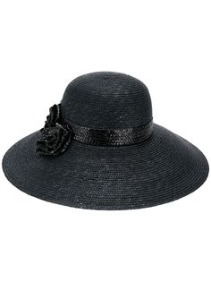 Ermanno Scervino соломенная шляпа с цветочной аппликацией