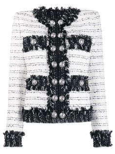 Balmain твидовый пиджак на пуговицах