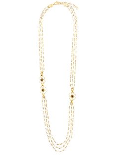Goossens Trefle long necklace 3 rows