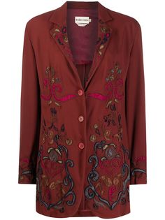 Romeo Gigli Pre-Owned блейзер 1999-го года с вышивкой пейсли