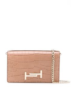 Tods клатч с металлическим логотипом Tod’S
