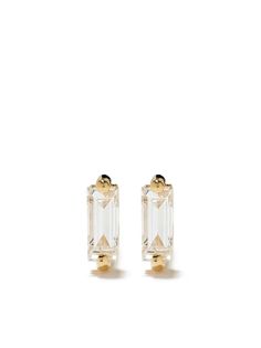 Suzanne Kalan золотые серьги Baguette с бриллиантами