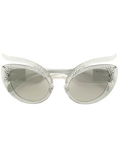 Miu Miu Eyewear солнцезащитные очки в оправе кошачий глаз