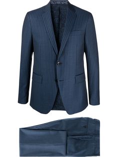 Etro полосатый костюм-двойка узкого кроя