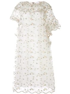 Simone Rocha платье асимметричного кроя с оборками