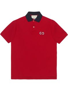 Gucci рубашка-поло с вышивкой GG