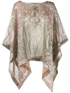 Etro кейп с принтом пейсли