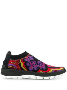 Etro кроссовки с тканым верхом