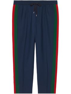 Gucci укороченные брюки с лампасами