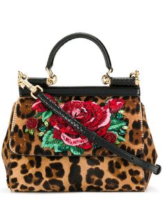 Dolce & Gabbana леопардовая сумка Sicily