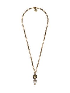 Gucci колье с подвеской в виде головы льва