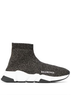 Balenciaga кроссовки-носки Speed LT с люрексом