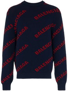 Balenciaga трикотажный джемпер с логотипом