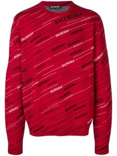 Balenciaga жаккардовый джемпер c логотипом