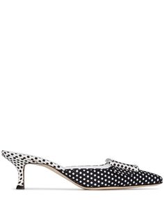 Manolo Blahnik мюли Maysale 50 в горох