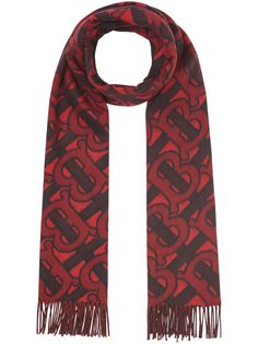 Burberry кашемировый жаккардовый платок с монограммой