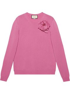 Gucci джемпер со съемным корсажным цветком