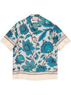 Gucci рубашка с цветочным принтом