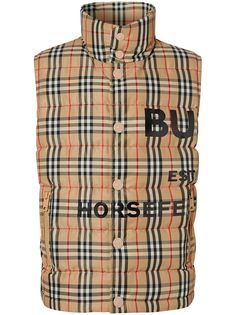 Burberry дутый жилет Vintage Check