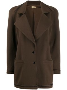 Versace Pre-Owned пальто 1980-х годов на пуговицах