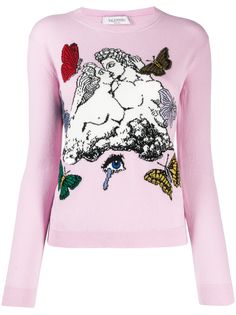 Valentino жаккардовый джемпер