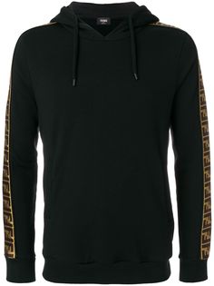 Fendi толстовка с капюшоном и боковыми вставками