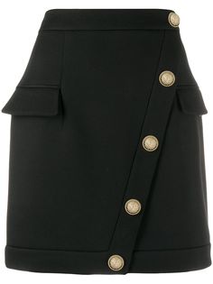Balmain юбка мини с декоративными пуговицами