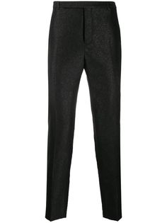 Saint Laurent укороченные брюки с цветочным принтом