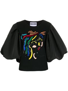 Moschino футболка с вышивкой