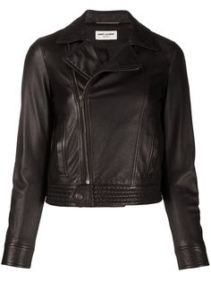 Saint Laurent байкерская куртка с косой молнией