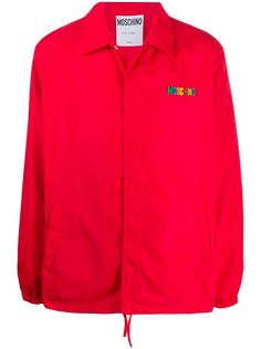 Moschino куртка-рубашка с логотипом
