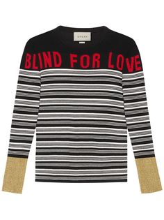 Gucci трикотажный топ Blind for Love в полоску