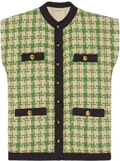 Gucci жилет в ломаную клетку