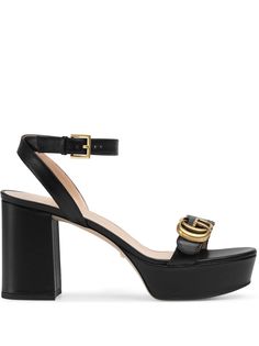 Gucci босоножки на платформе с пряжкой GG