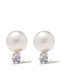 Yoko London 18kt white gold Classic South Sea pearl and diamond earrings