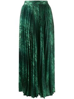 Andamane плиссированная юбка со змеиным принтом