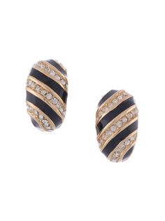 Christian Dior серьги 1980-х годов со стразами