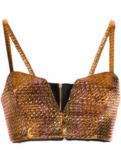 Alice McCall укороченный топ с эффектом металлик