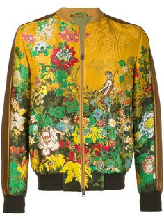 Etro куртка-бомбер с цветочным узором