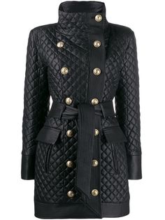 Balmain стеганое пальто