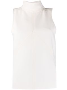 Courrèges топ с высоким воротником и открытыми швами