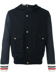 Moncler Gamme Bleu куртка-бомбер с капюшоном