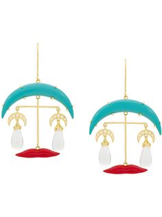 Eshvi серьги с подвеской-полумесяцем