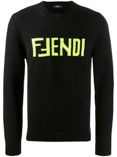 Fendi джемпер с вышитым логотипом FF