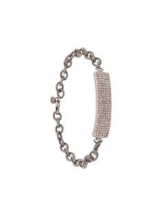 Jemma Sands 14kt white gold Angeles diamond ID bar bracelet