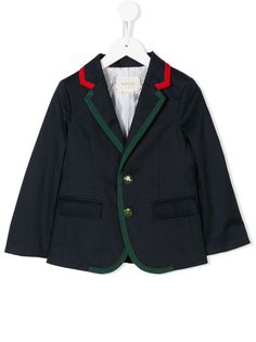 Gucci Kids блейзер с отделкой web
